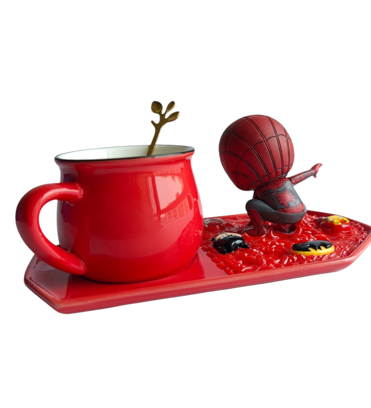 Spider-Man 3D- Mug & Tray Set Holding Bag - Web Landing Edition