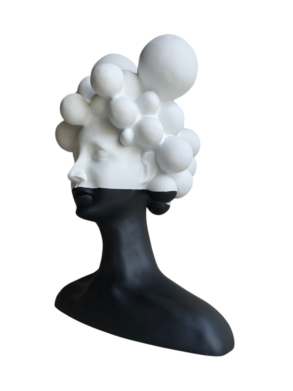 Dreaming Cloud Woman Bust Large-Bubble Hair Lady
