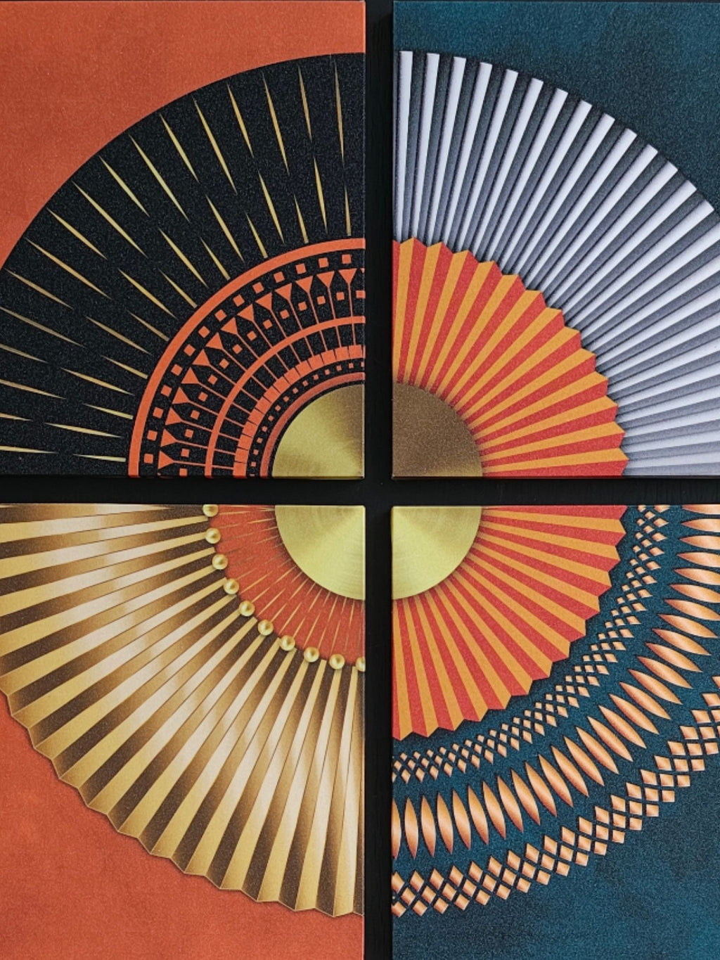 Solar Eclipse Geometric Wall Art Frame