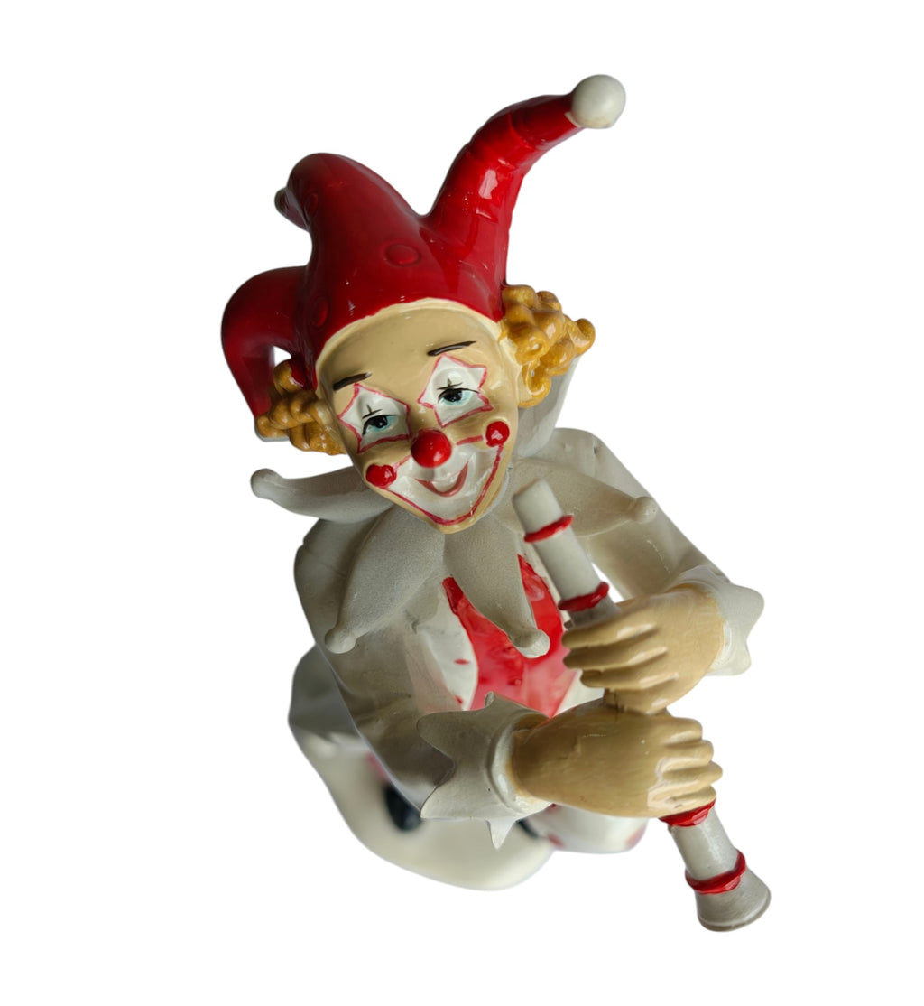 Trumpet Artist Clown Figurine