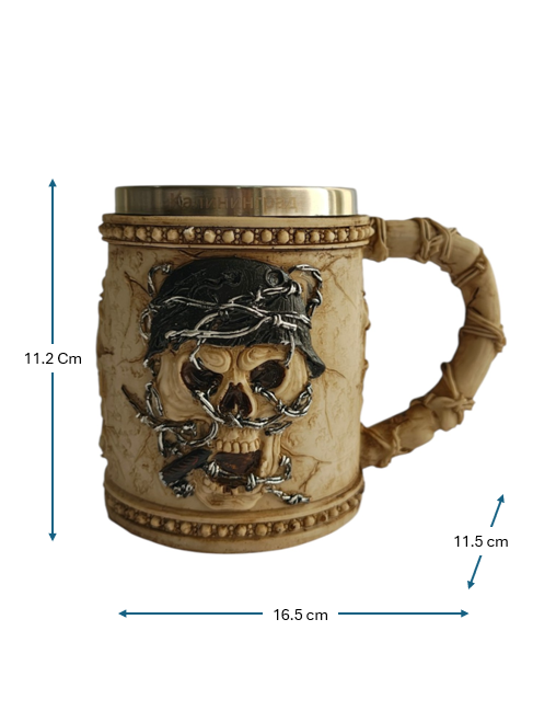Iron Skull Warrior Bar Mug Rugged Power Meets Legendary Design