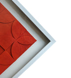 Luxury Orange Abstract Wooden Wall Frame Set of 2