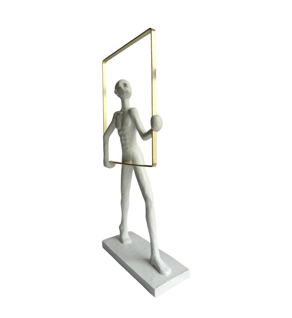 Abstract Man Frame White