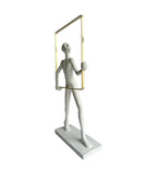 Abstract Man Frame White