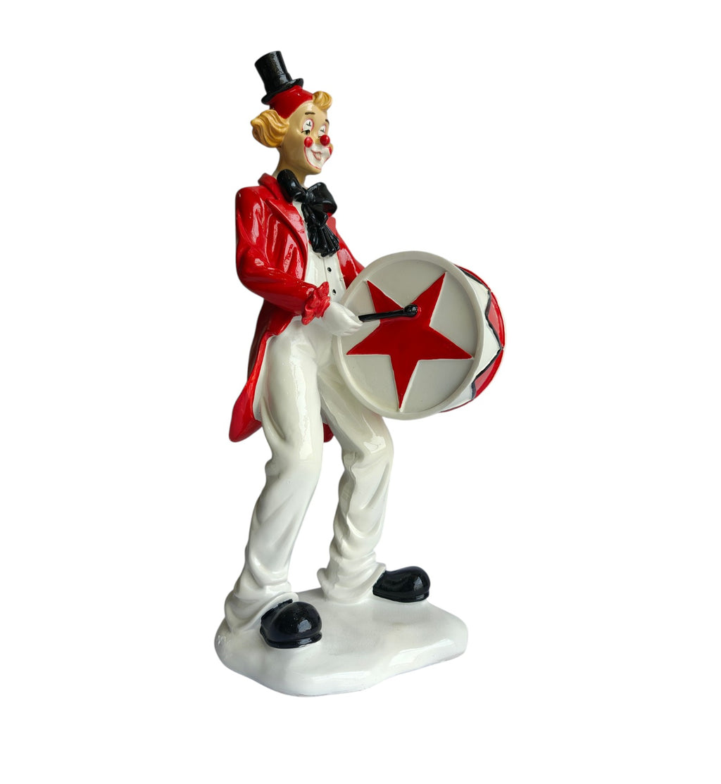 Drum Shield Clown Figurine