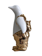 Golden Tux Penguin - Luxury Ceramic Vase Figurine
