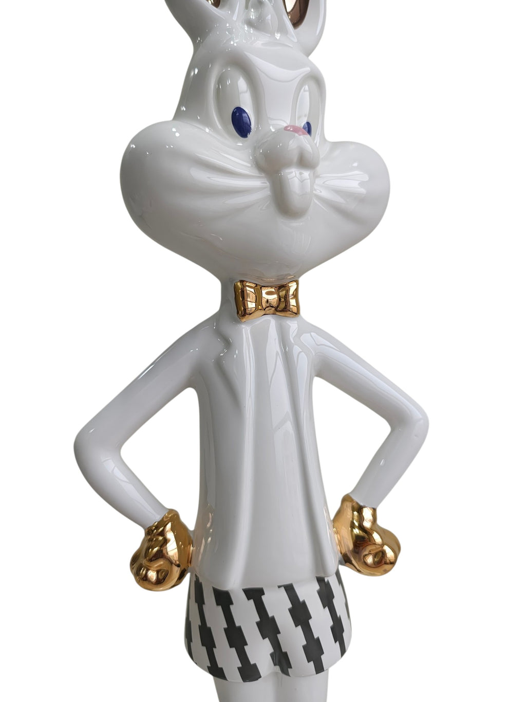 Pure White Boss Bunny - Luxury Ceramic Sculpture Large