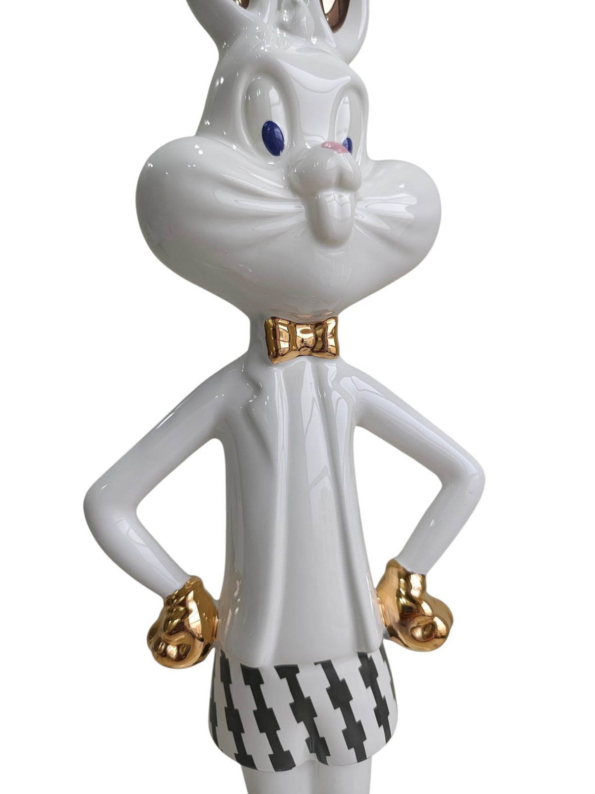 Pure White Boss Bunny - Luxury Ceramic Sculpture Large