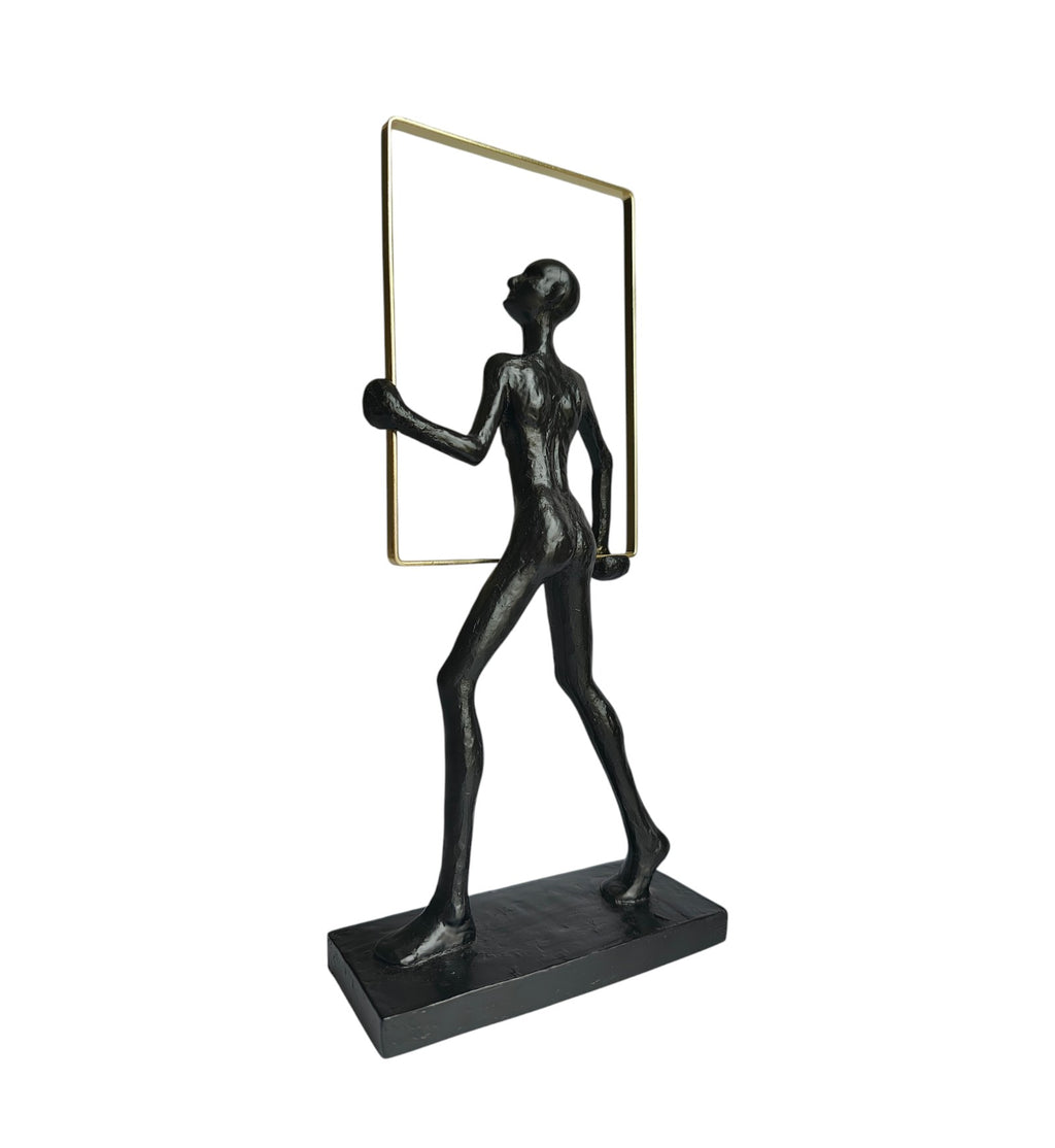 Abstract Man Frame Black