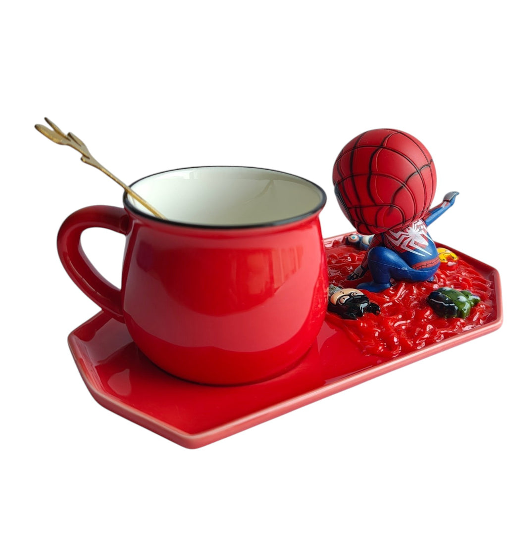 Spider-Man 3D- Mug & Tray Set - Web Landing Edition