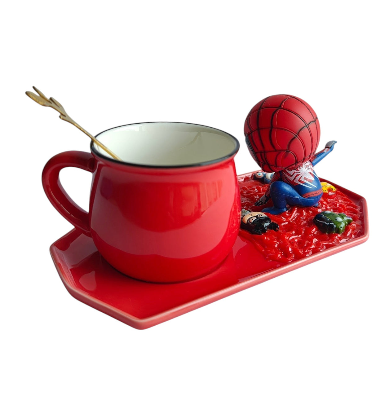 Spider-Man 3D- Mug & Tray Set - Web Landing Edition
