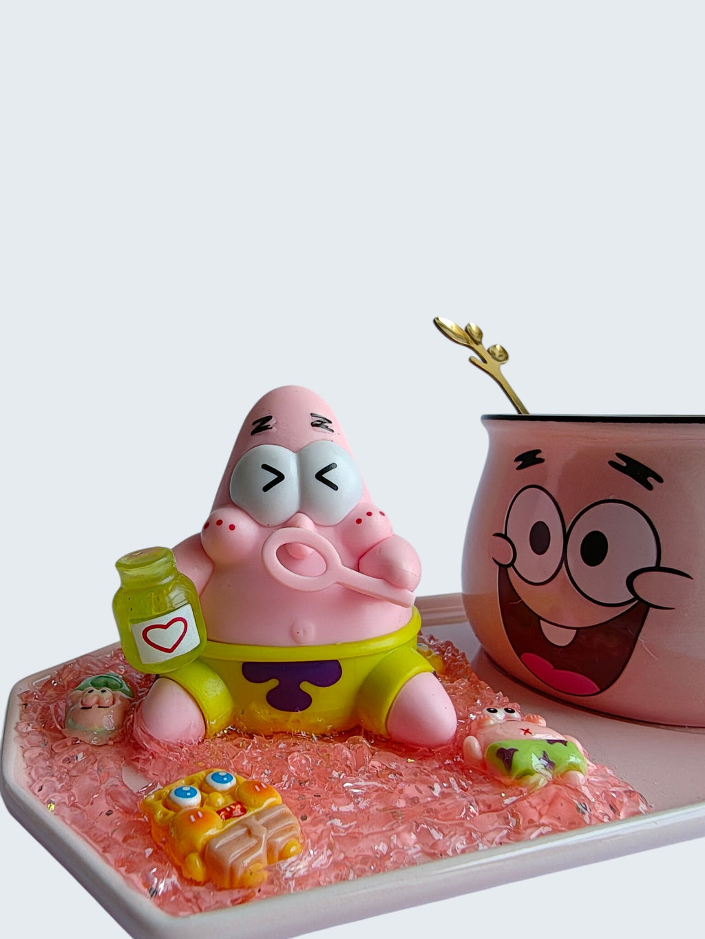 PatrickStar 3D- Mug & Tray Set- Bubble Blower Edition