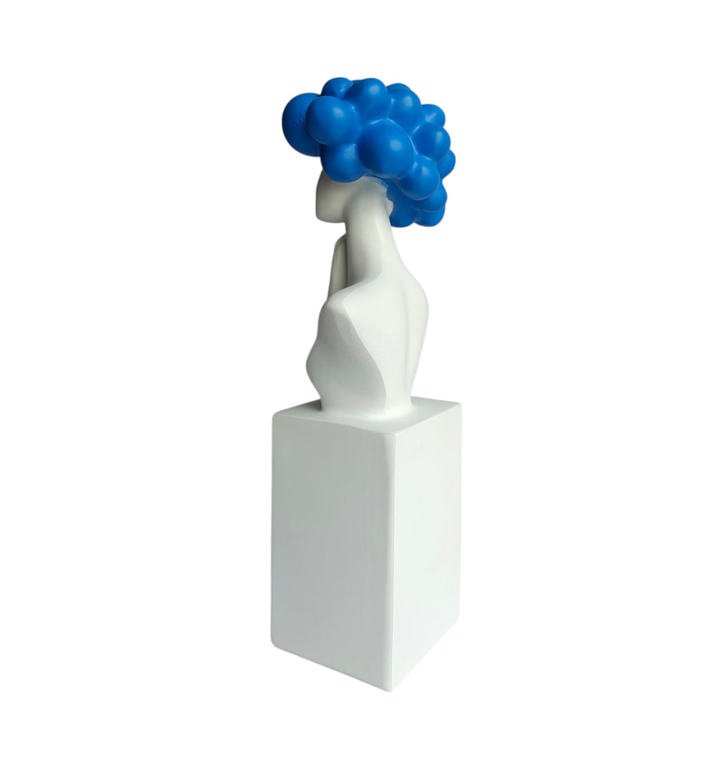 Blue Bubble Head Bust