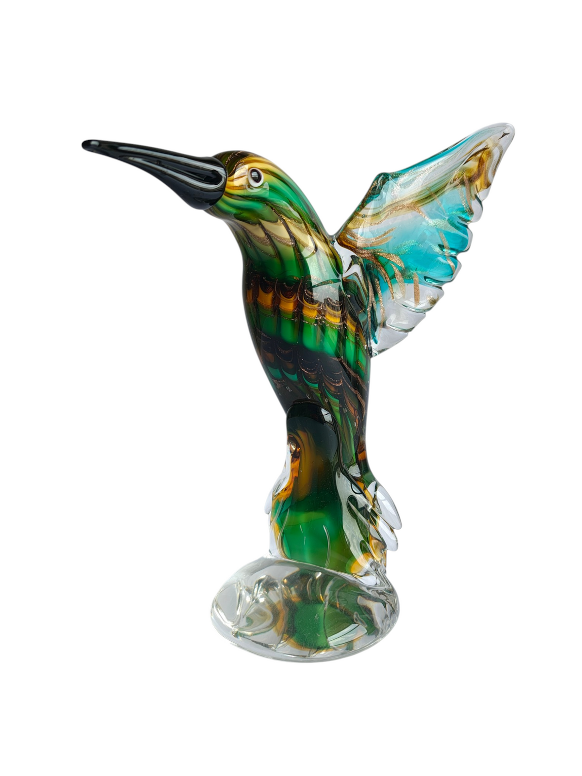 Emerald Crystal Hummingbird Decorative Figurine
