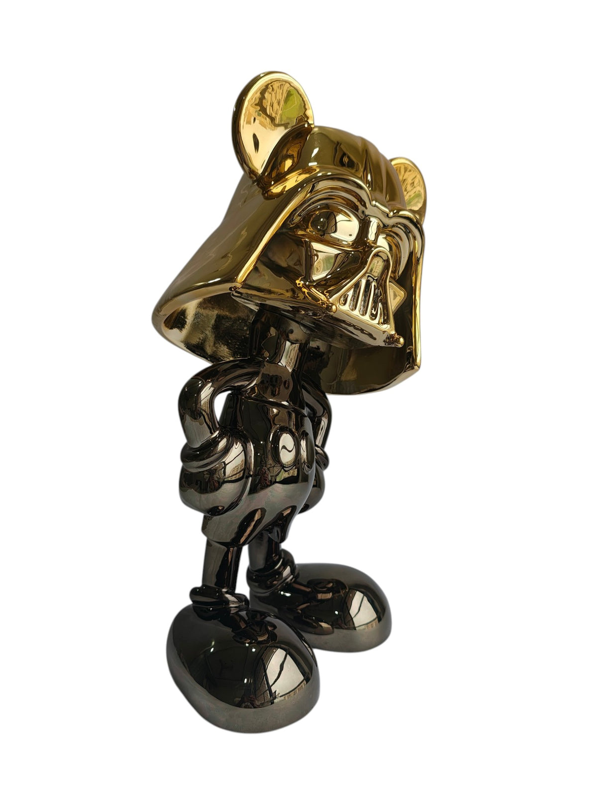Star Wars Mickey Mouse Sculpture - Black & Gold Luxury Table Decor