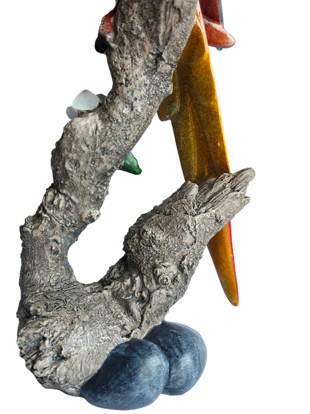 Scarlet Majesty - Lifelike Red Macaw Parrot on Branch Figurine