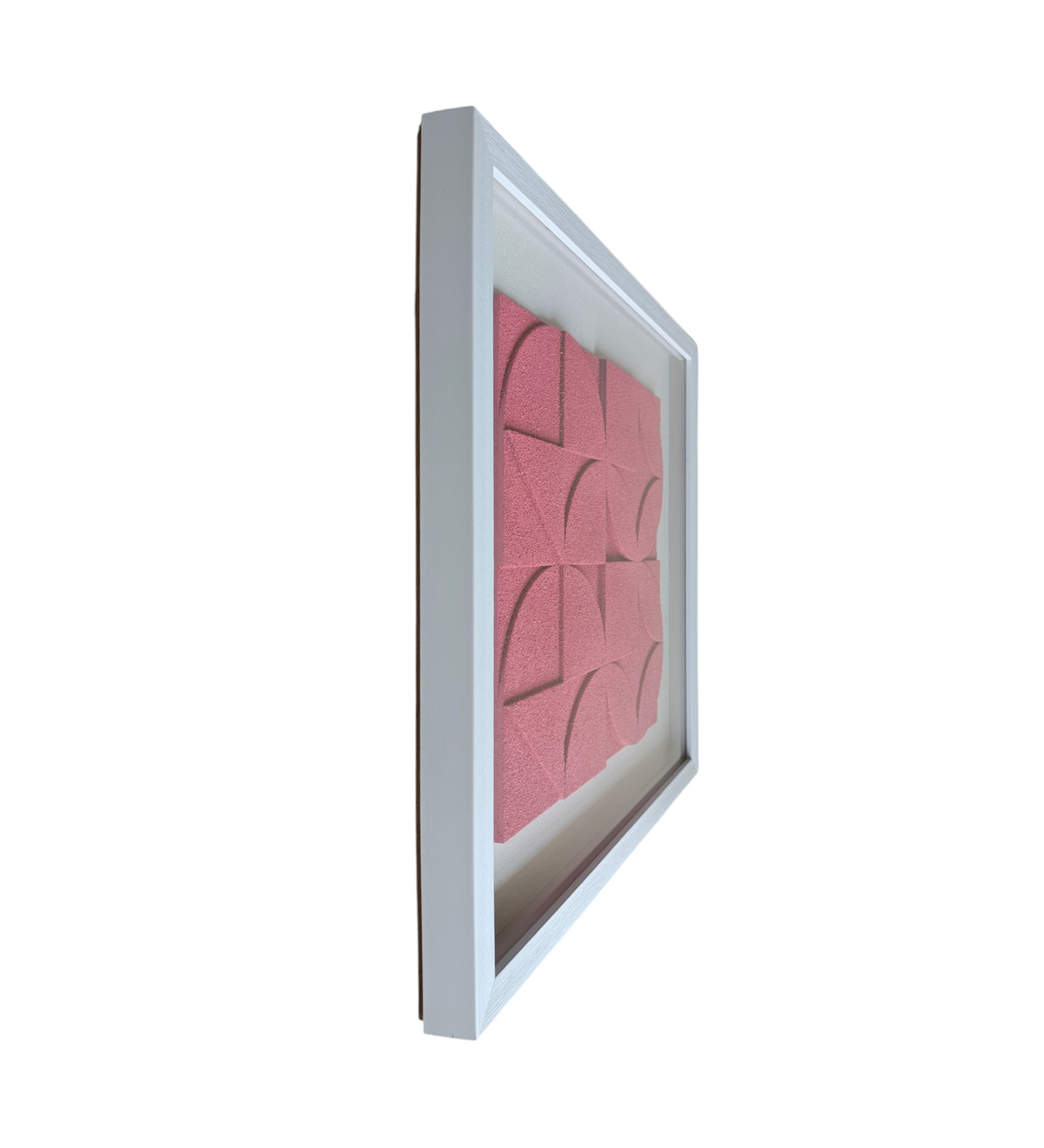 Rose Petal Mosaic Geometric Wall Art Frame