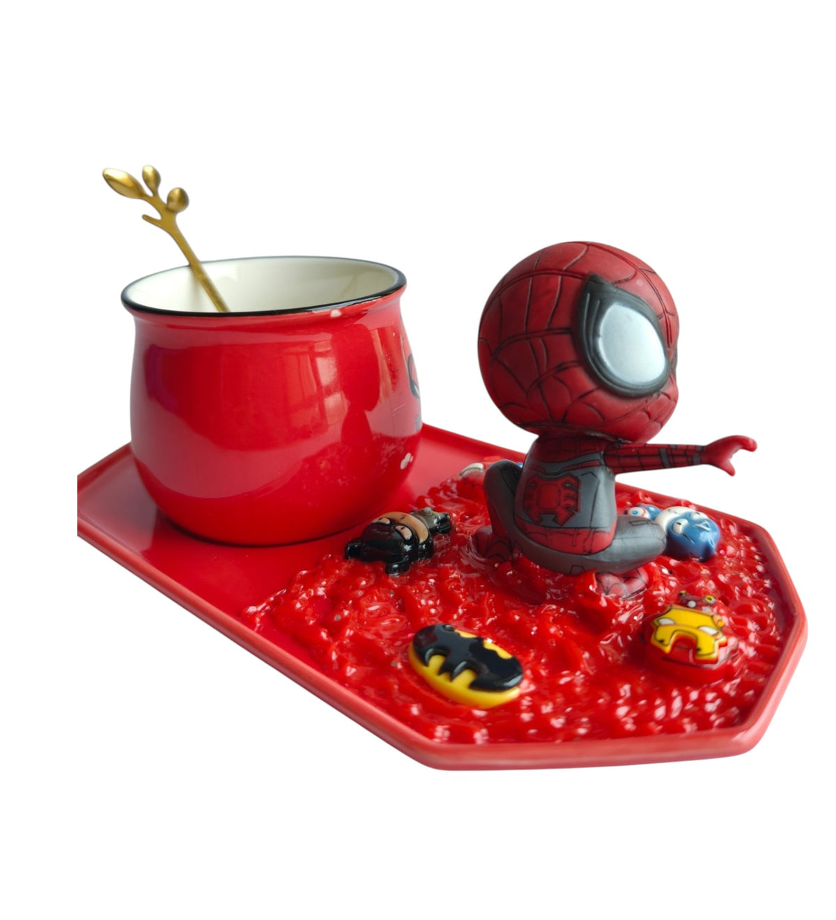 Spider-Man 3D- Mug & Tray Set Holding Bag - Web Landing Edition