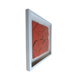 Terracotta Rhythm - Textured Geometric Wall Art Frame