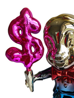 Richie Rich Multi-Colored Chrome Figurine with Pink Dollar Ice Cream Cone