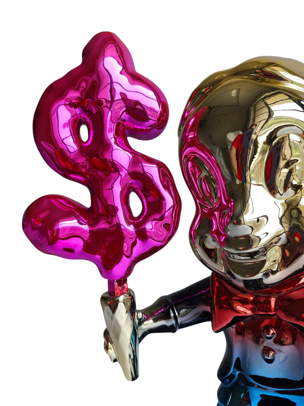 Richie Rich Multi-Colored Chrome Figurine with Pink Dollar Ice Cream Cone