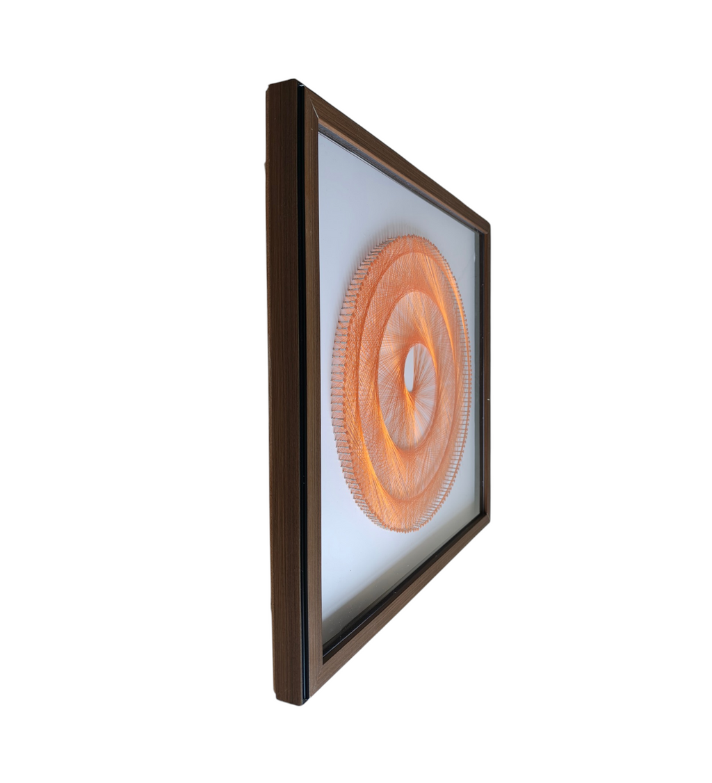 Orbit of Threads String Art Wall Frame  Geometric Handmade Dï¿½cor