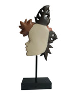 Floral Lady Face Sculpture - Decorative Table Showpiece