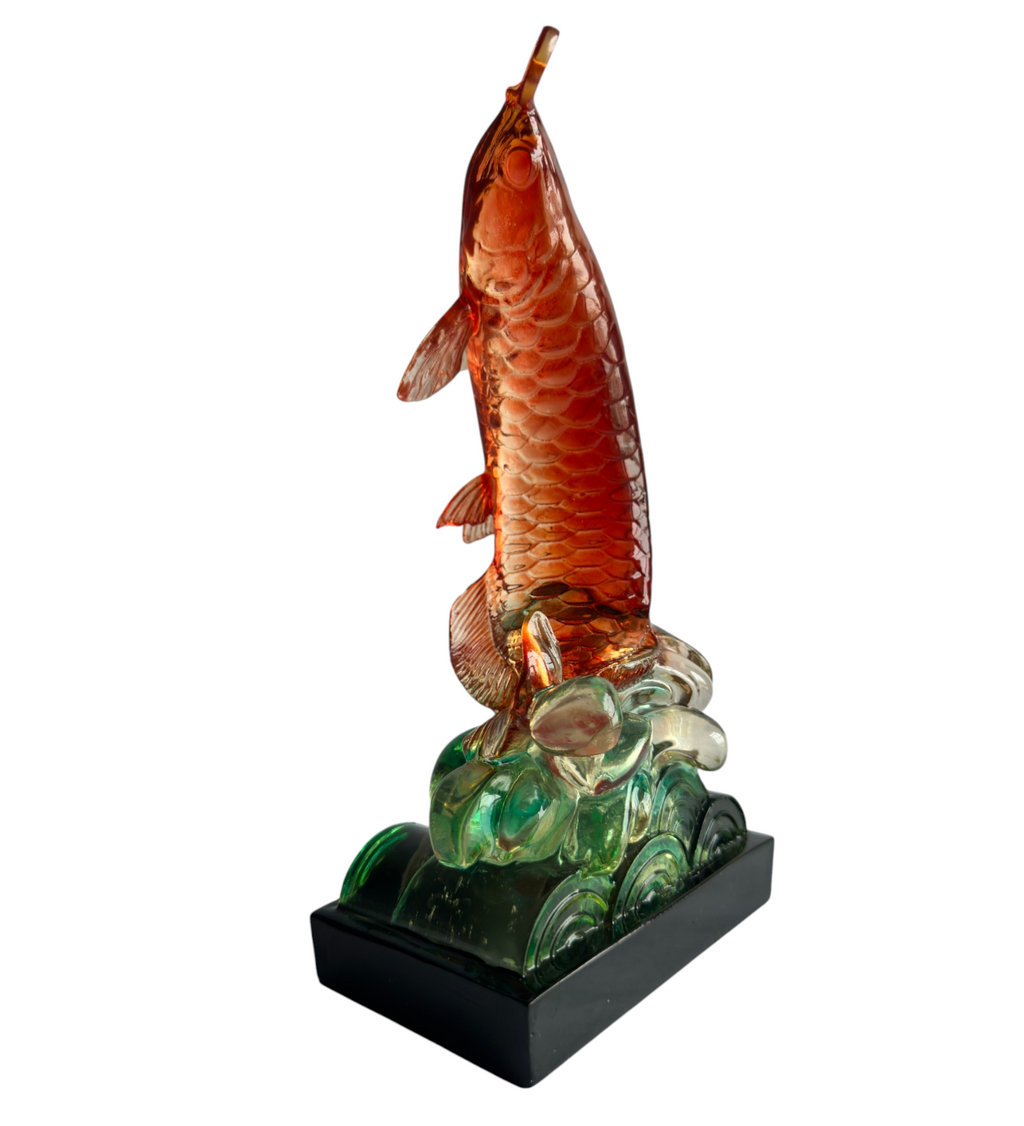 Prosperity Leaping Koi Showpiece