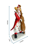 Cello Musician Clown Figurine