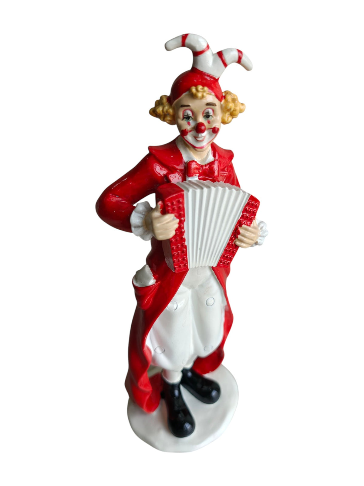 Vintage Musical Clown Playing Accordion