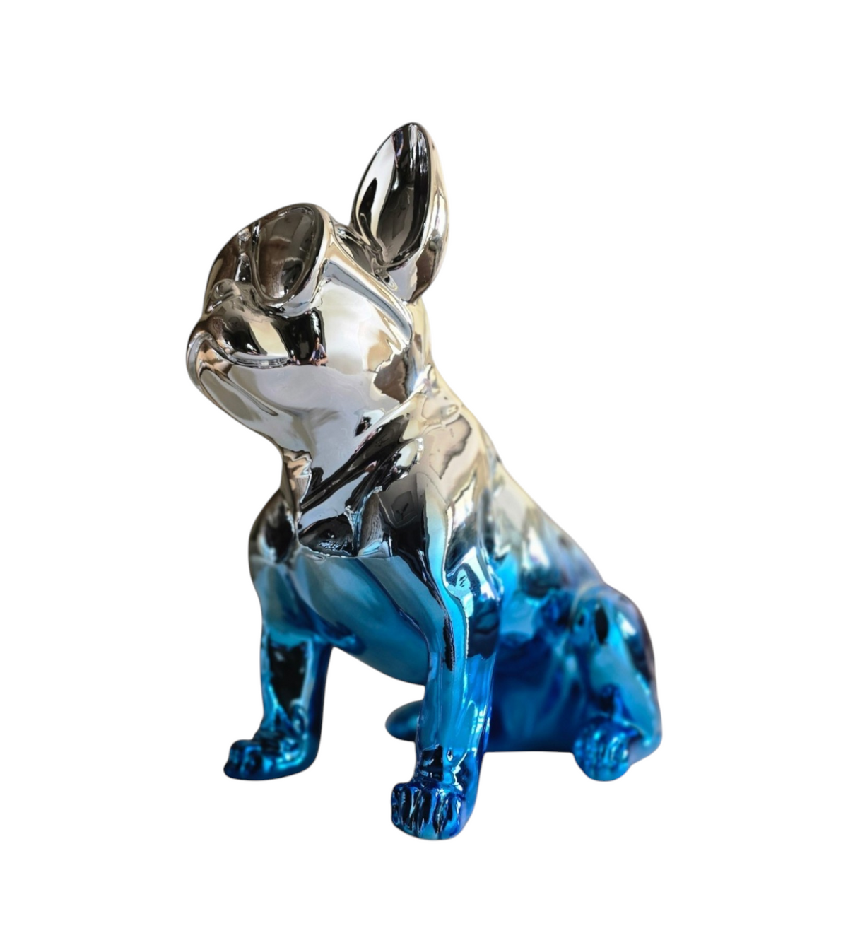 Large Chrome Dog with Goggles