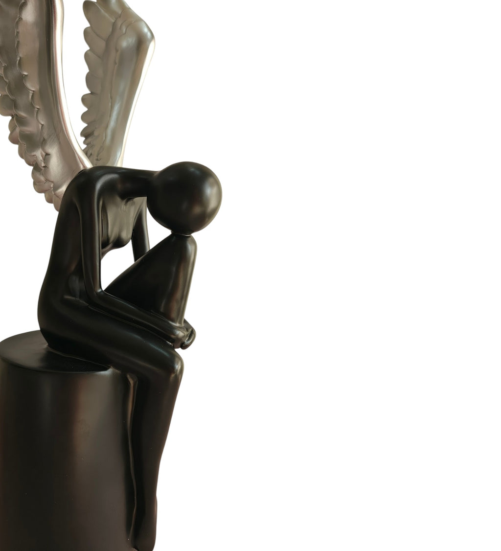 Black & Silver Lady with Wings