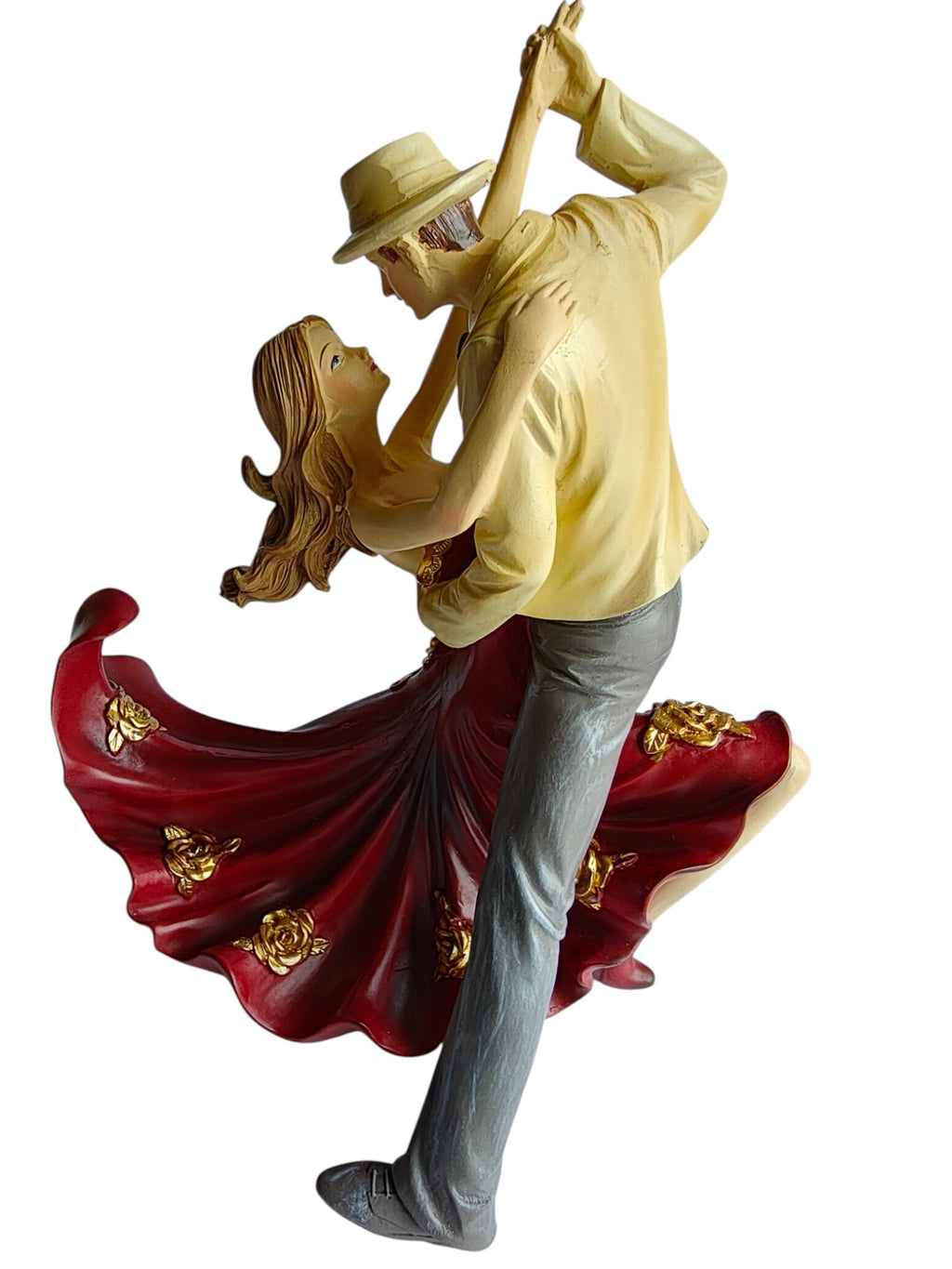 Romantic Dancing Couple Showpiece - Vintage Ballroom Dance Statue