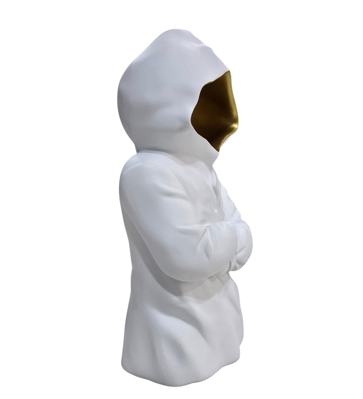 White & Golden Ceramic Premium Hollow Man