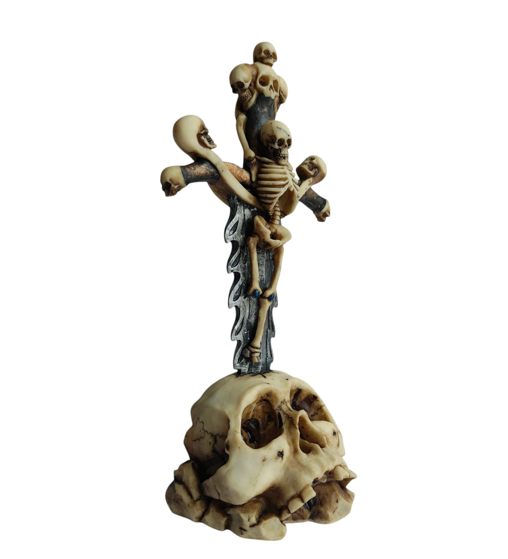 Large Skeleton  Cross Knife Decor