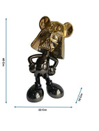 Star Wars Mickey Mouse Sculpture - Black & Gold Luxury Table Decor
