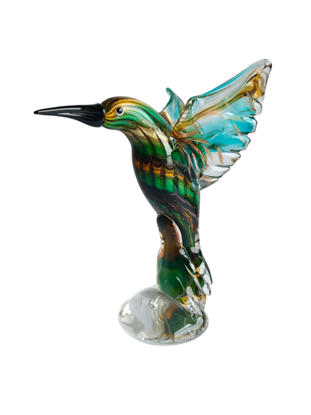 Emerald Crystal Hummingbird Decorative Figurine