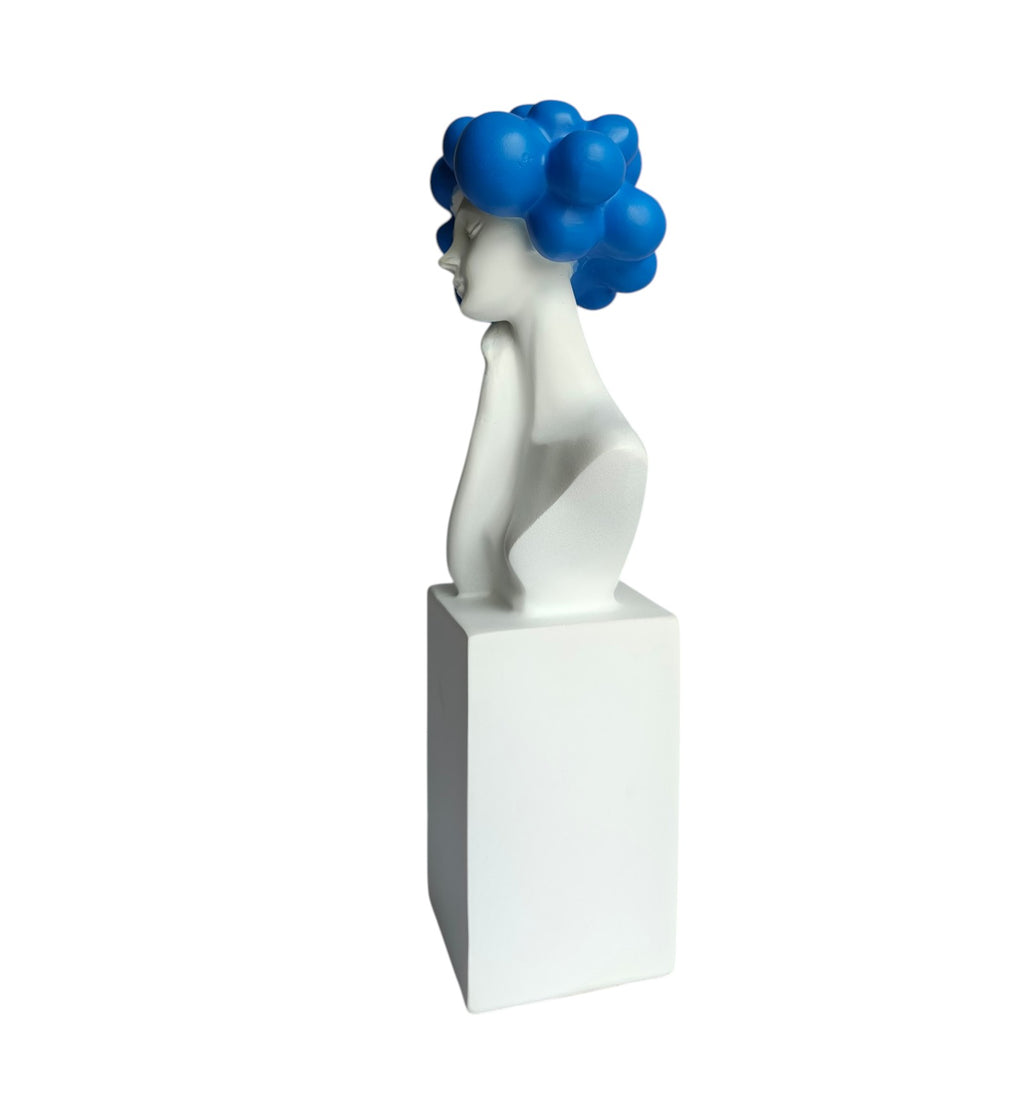 Blue Bubble Head Bust