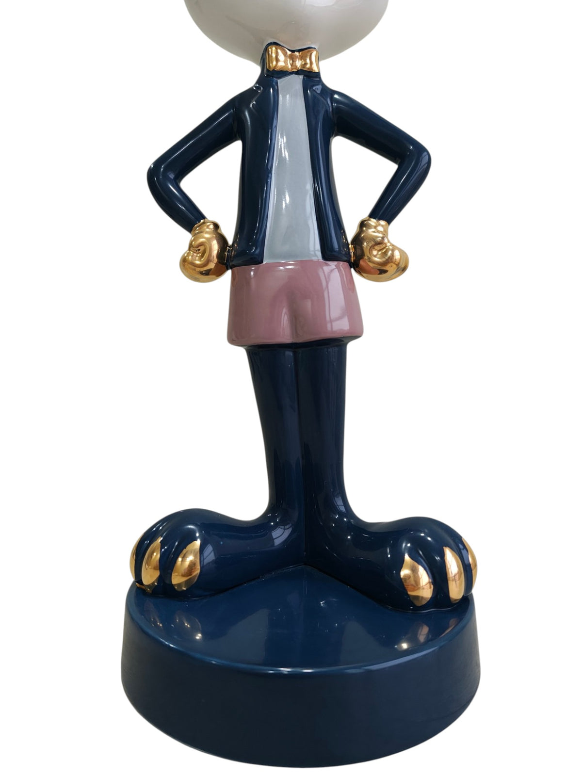 Boss Bunny Deluxe - Navy & Gold Ceramic Sculpture