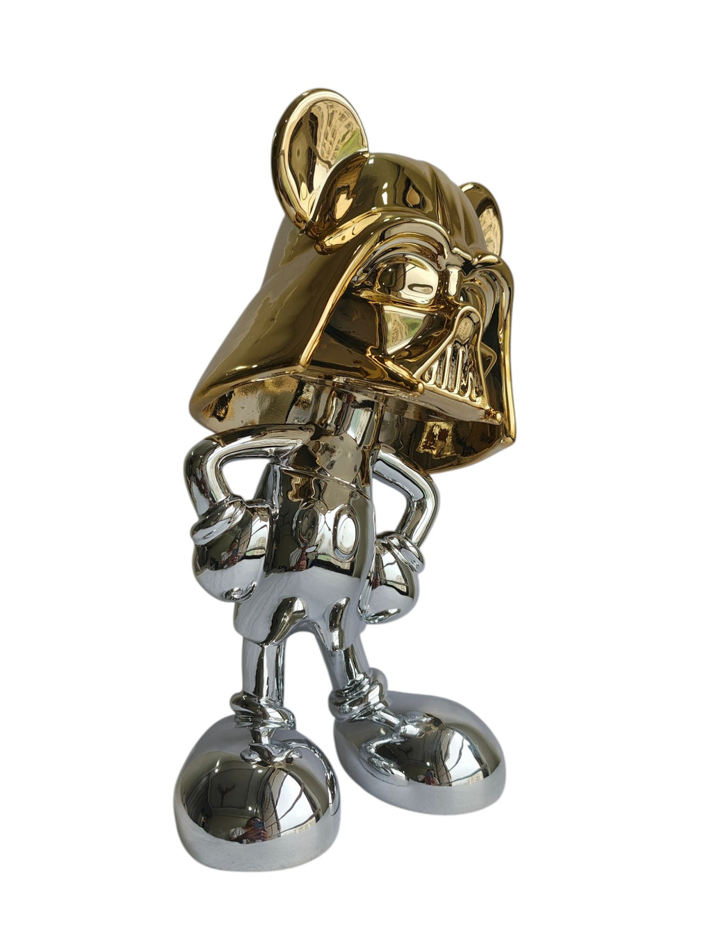 Star Wars Mickey Mouse Sculpture - Black & Gold Luxury Table Decor