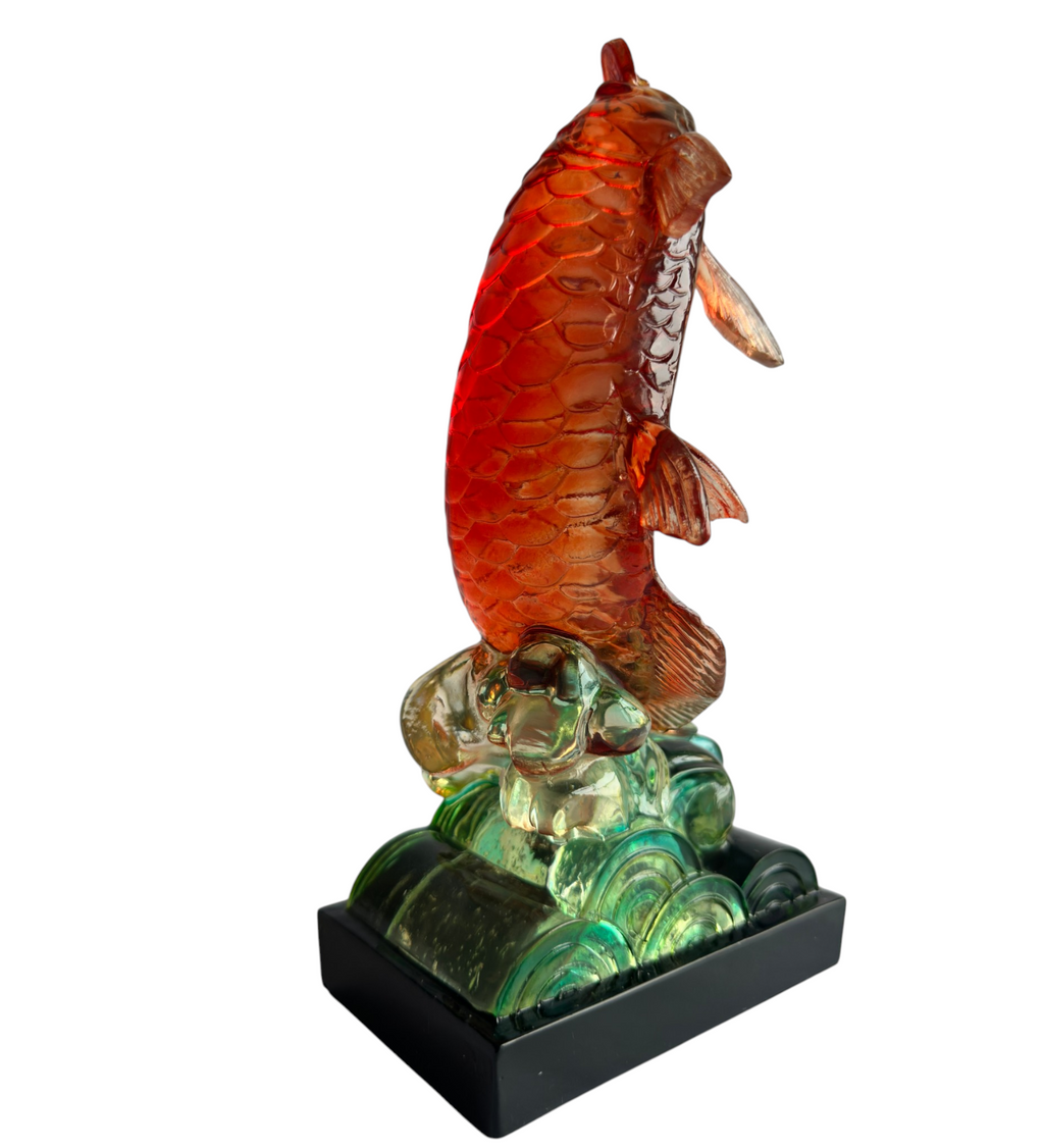 Prosperity Leaping Koi Showpiece