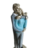 COUPLE-BLU: Blue Sweater Embrace