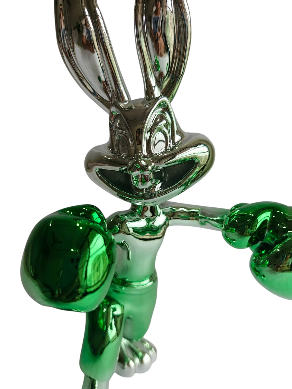 Chrome Bunny Table Decor Figurine