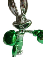 Chrome Bunny Table Decor Figurine