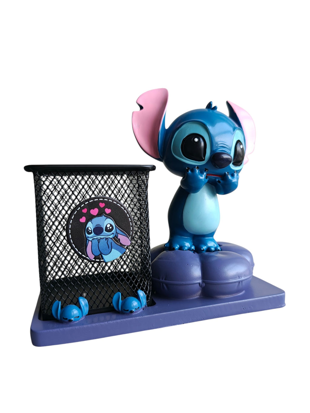 Shy Stitch Pen Stand - Kawaii Desk Organizer for Kids