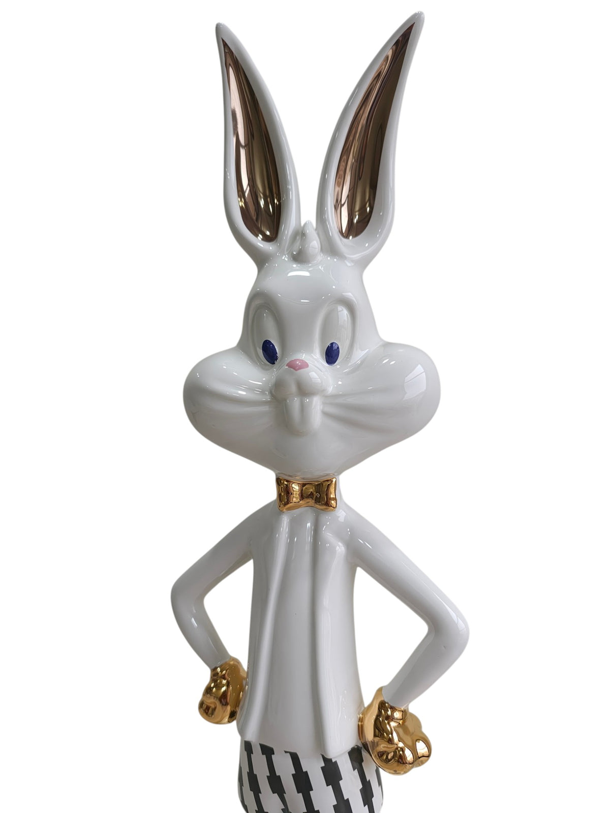 Pure White Boss Bunny - Luxury Ceramic Sculpture Large
