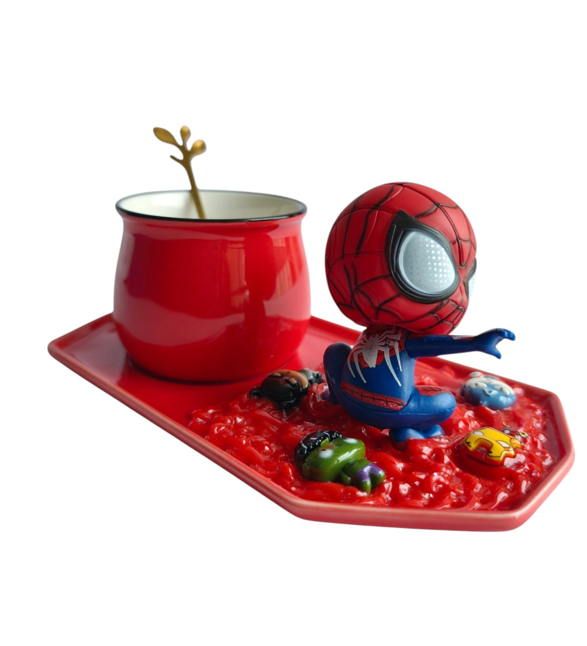 Spider-Man 3D- Mug & Tray Set - Web Landing Edition