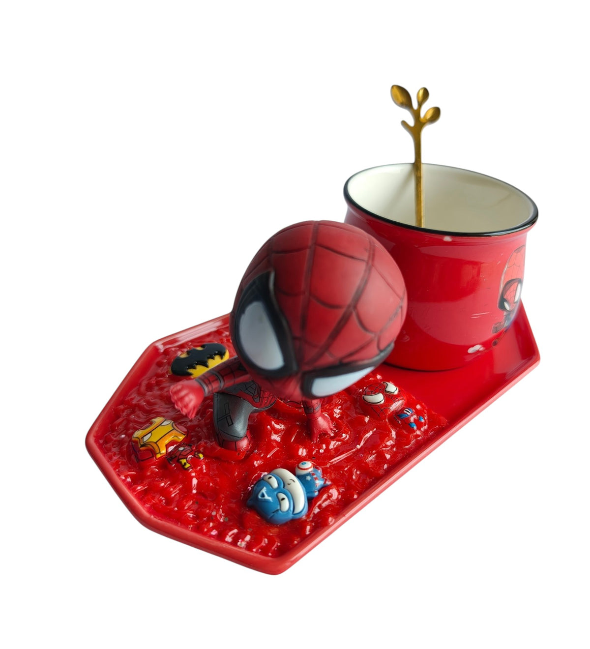 Spider-Man 3D- Mug & Tray Set Holding Bag - Web Landing Edition