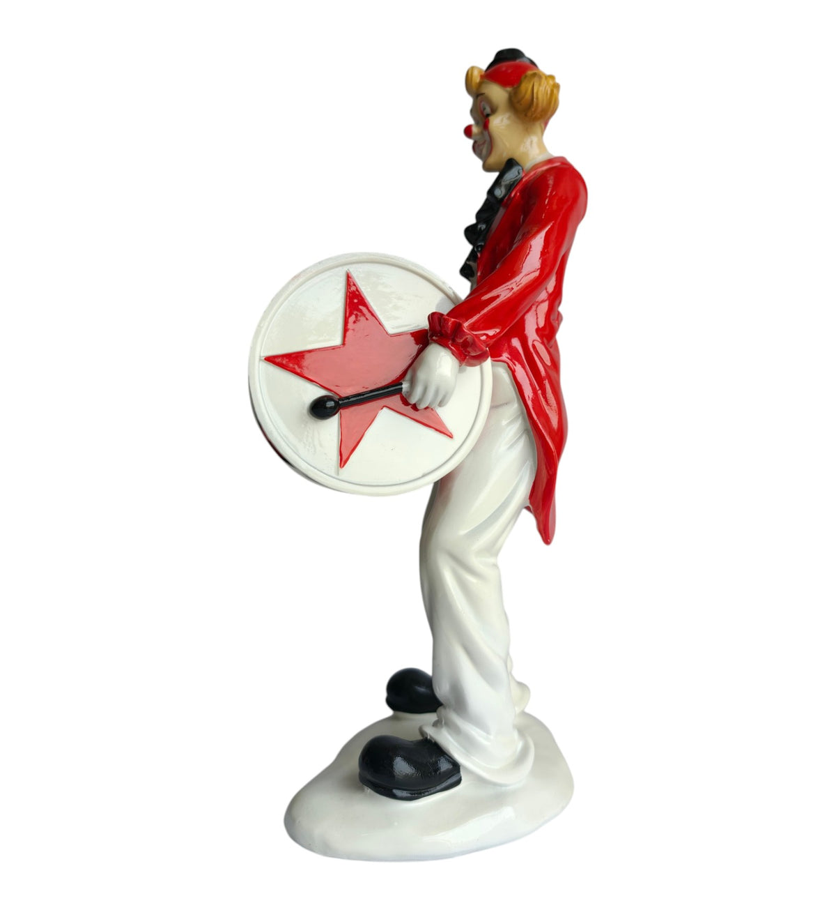 Drum Shield Clown Figurine