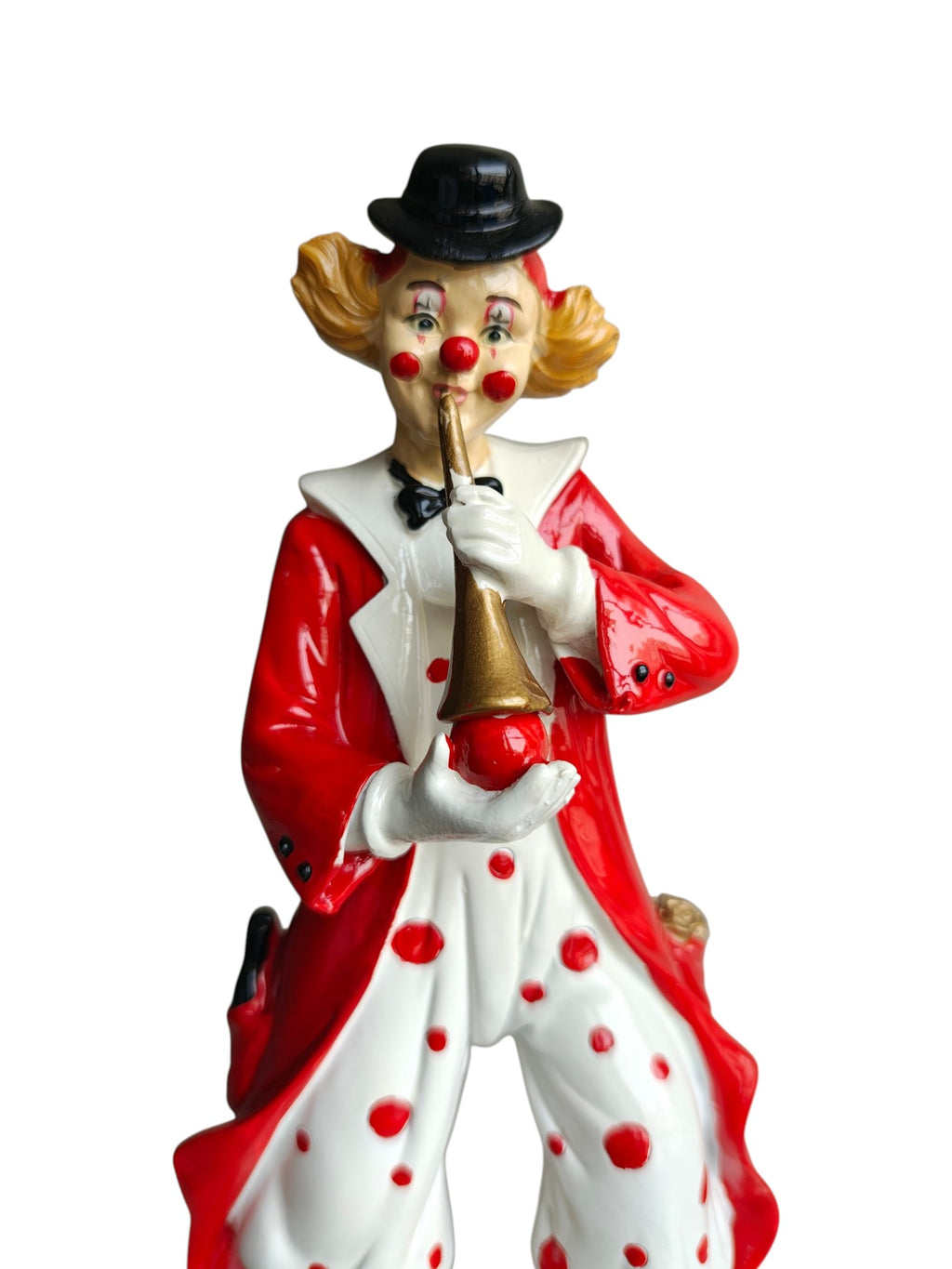 Vintage Musical Clown Playing Flute